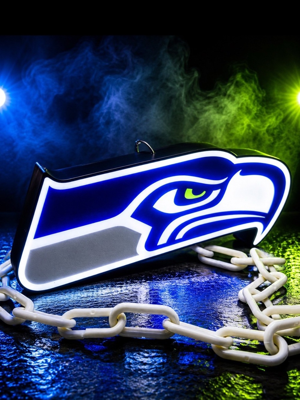 NFL Seattle Seahawks Light Up Fan Chain Necklace